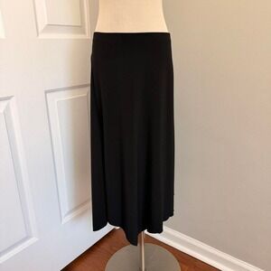 Y2K BLACK SUSAN LAWRENCE ASYMMETRICAL MIDI SKIRT